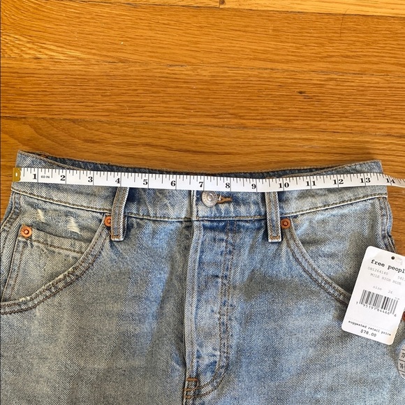 Free People Blue Denim Skirt size 26 - Picture 4 of 6